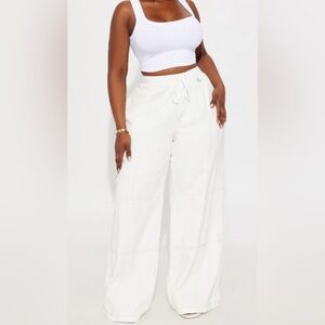 Women’s Wide Leg Drawstring Pants - White